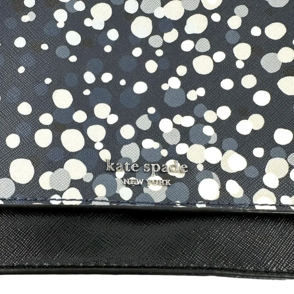 Kate Spade Cameron Soiree Dot Black/Navy Leather Convertible Crossbody Bag